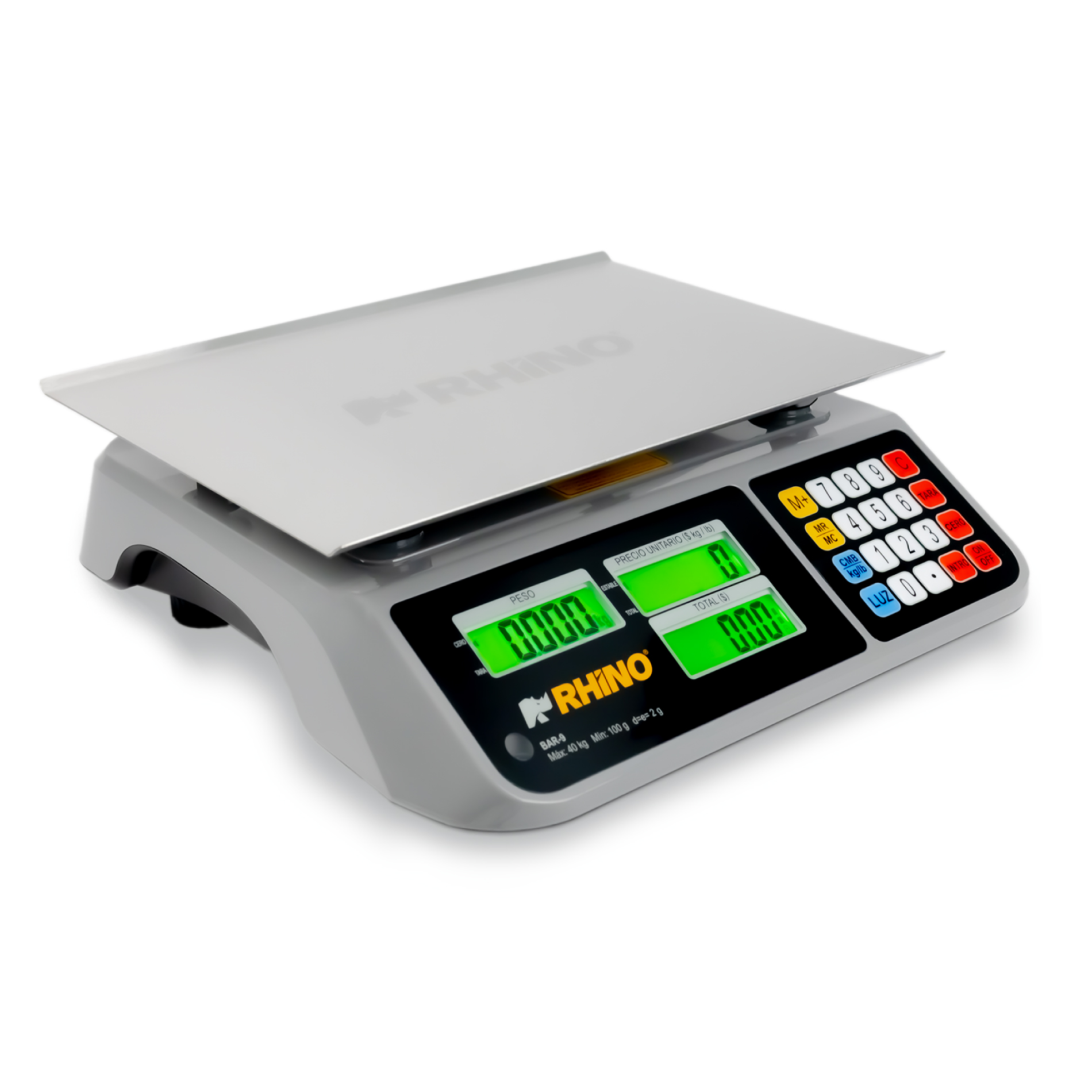 Báscula Electrónica Multifunciones 40 kg con Puerto USB | Rhino