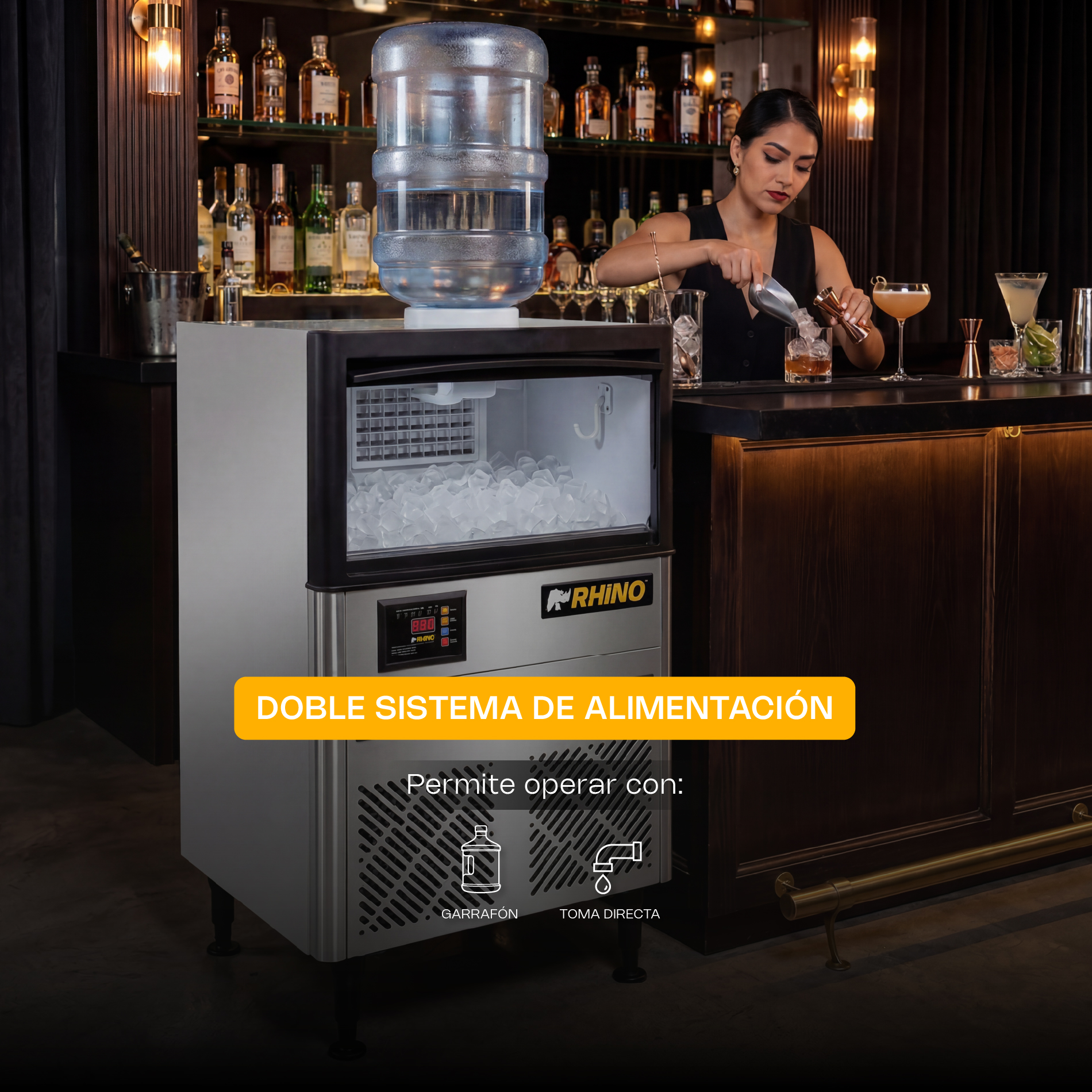 Fábrica Multifuncional de Hielo en Cubo 40 kg