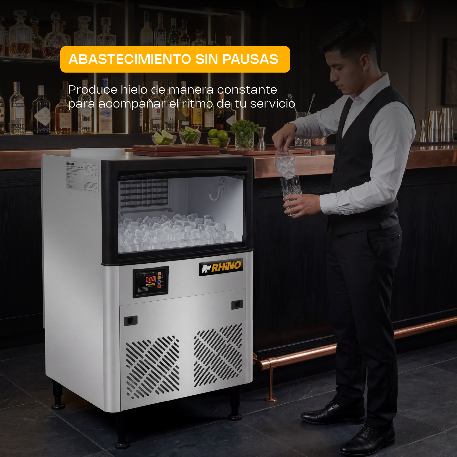 Fábrica Multifuncional de Hielo en Cubo 40 kg