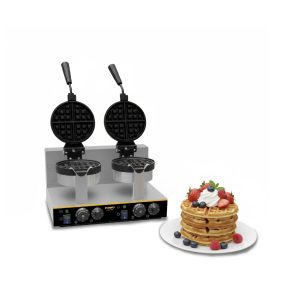 Waflera Belga Giratoria Doble 1,850 W