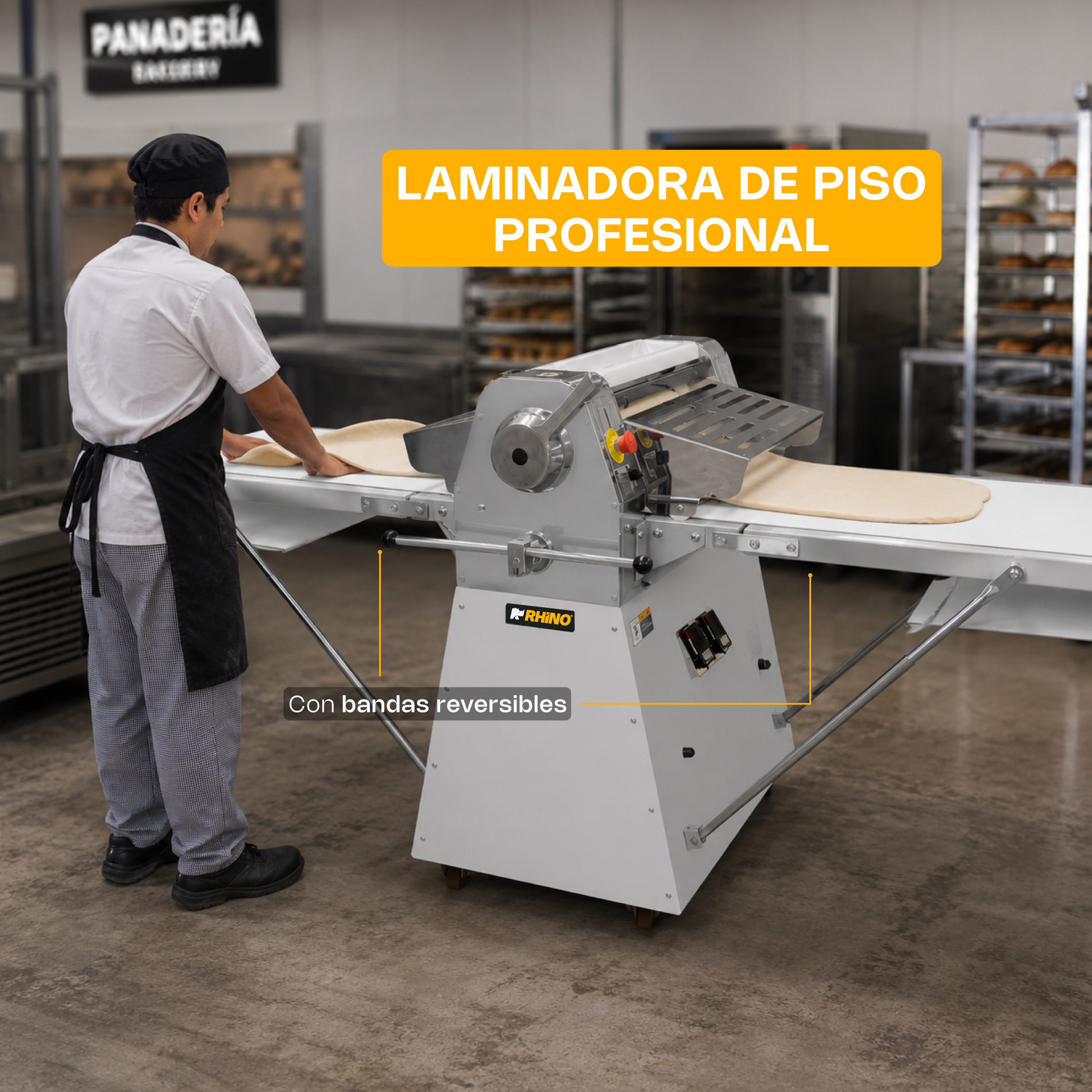 Laminadora de Piso con Bandas Reversibles