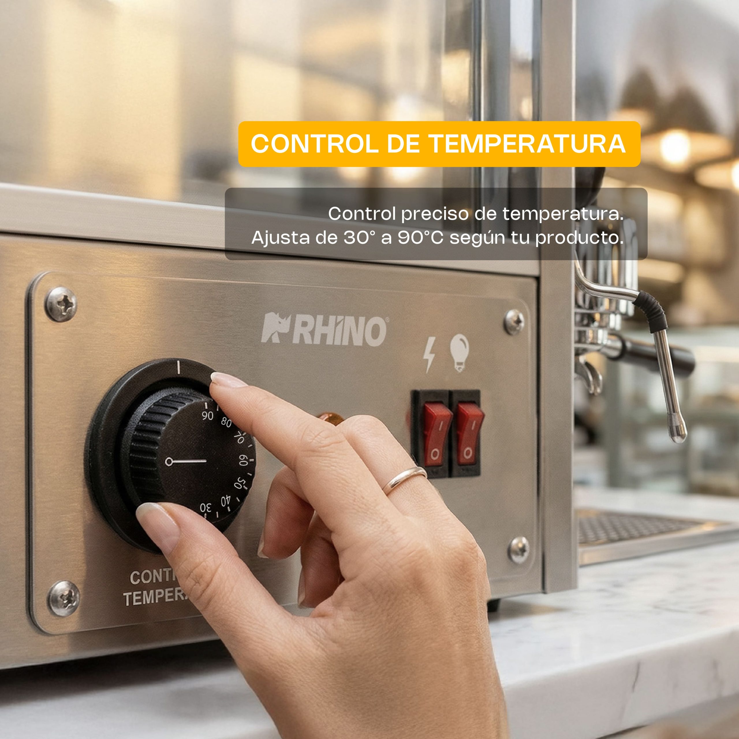 Vitrina Caliente sobre Mostrador 160L