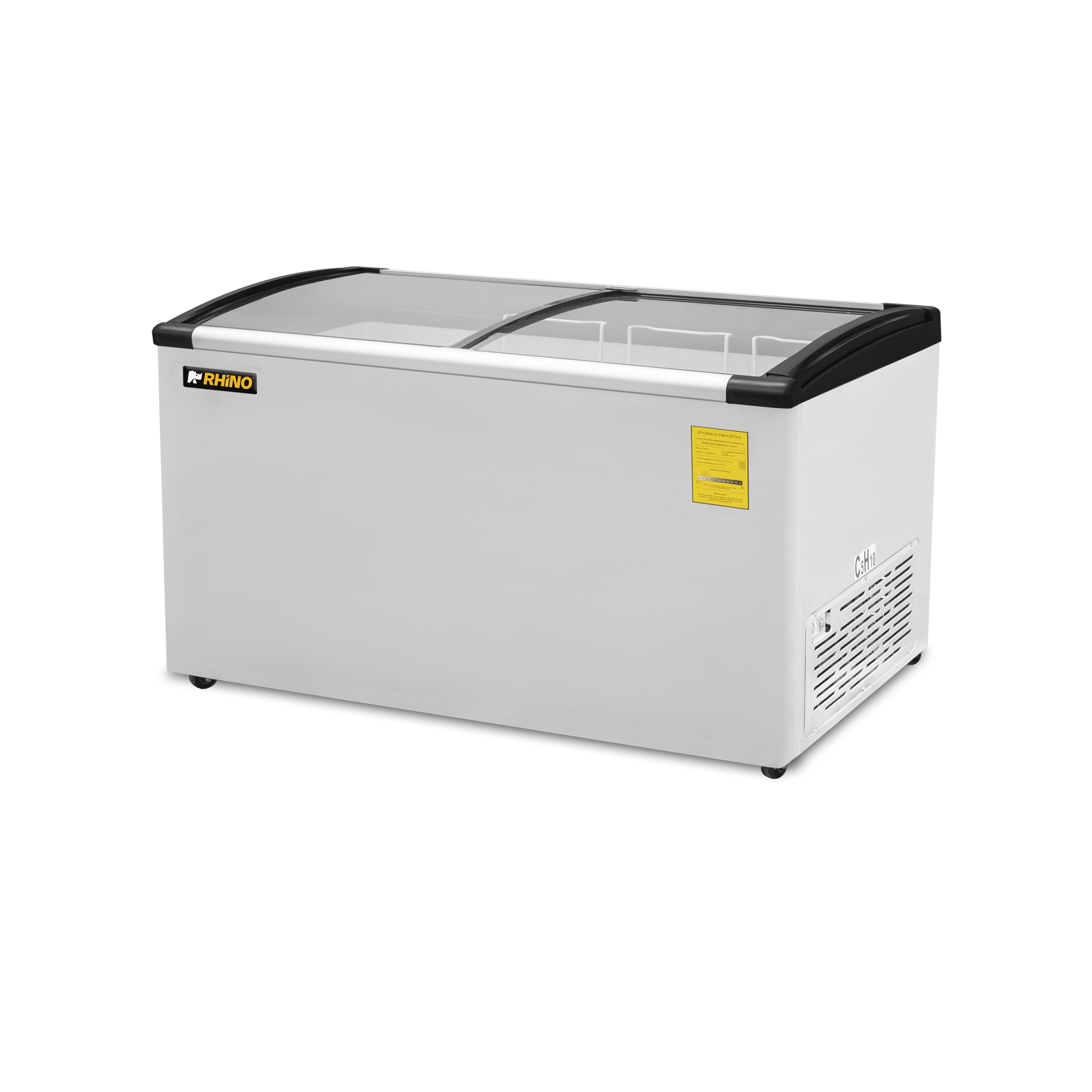 Congelador Tapa de Cristal Curva 10 pies