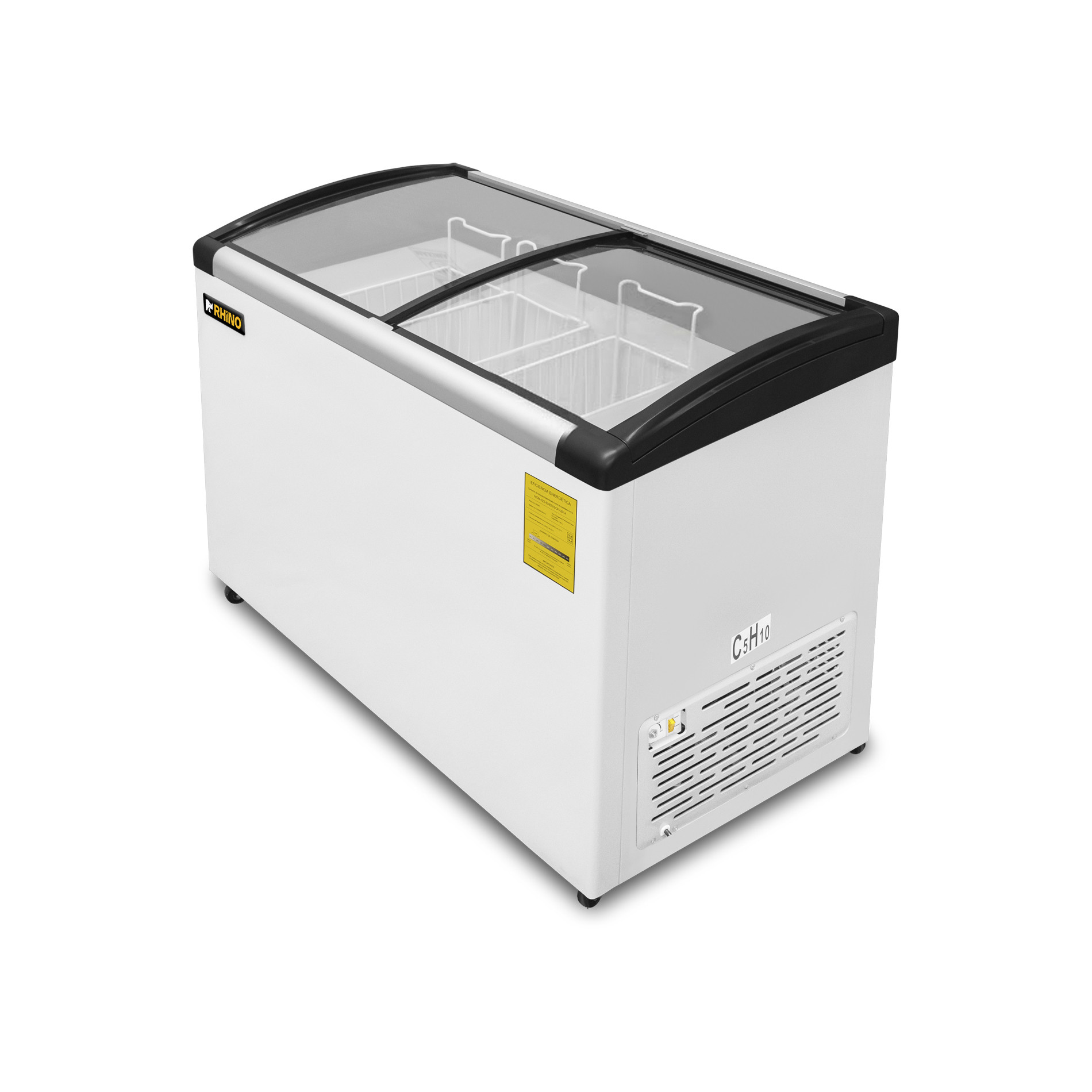 Congelador Tapa de Cristal Curva 10 pies