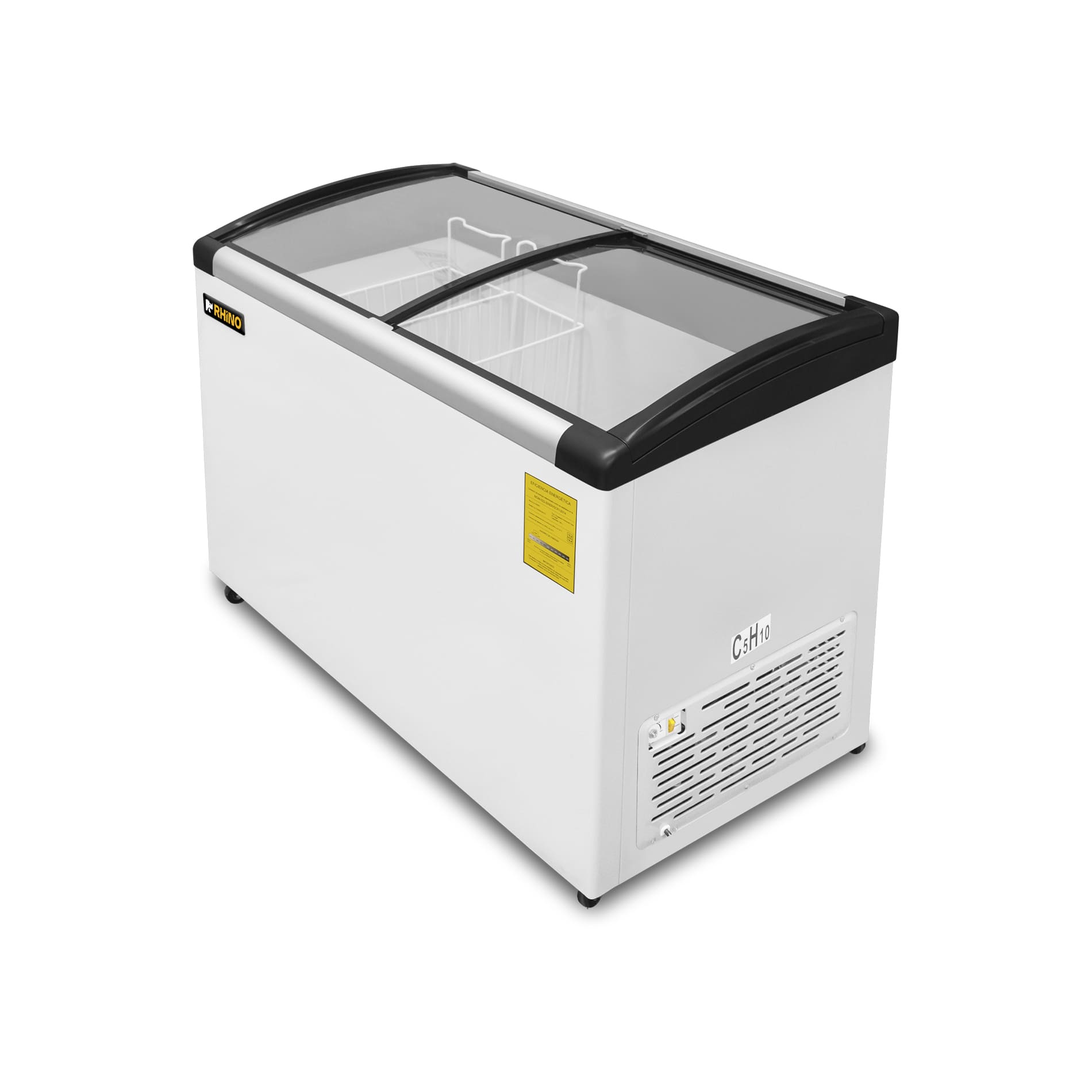 Congelador Tapa de Cristal Curvo 7 pies