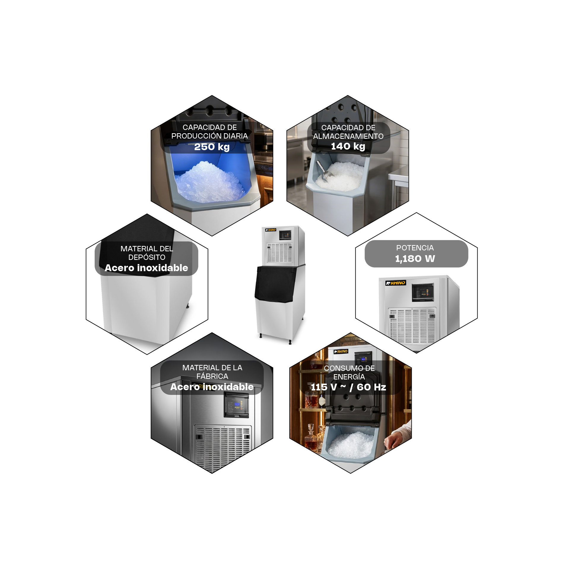 Fábrica de Hielo Frappé 250 kg