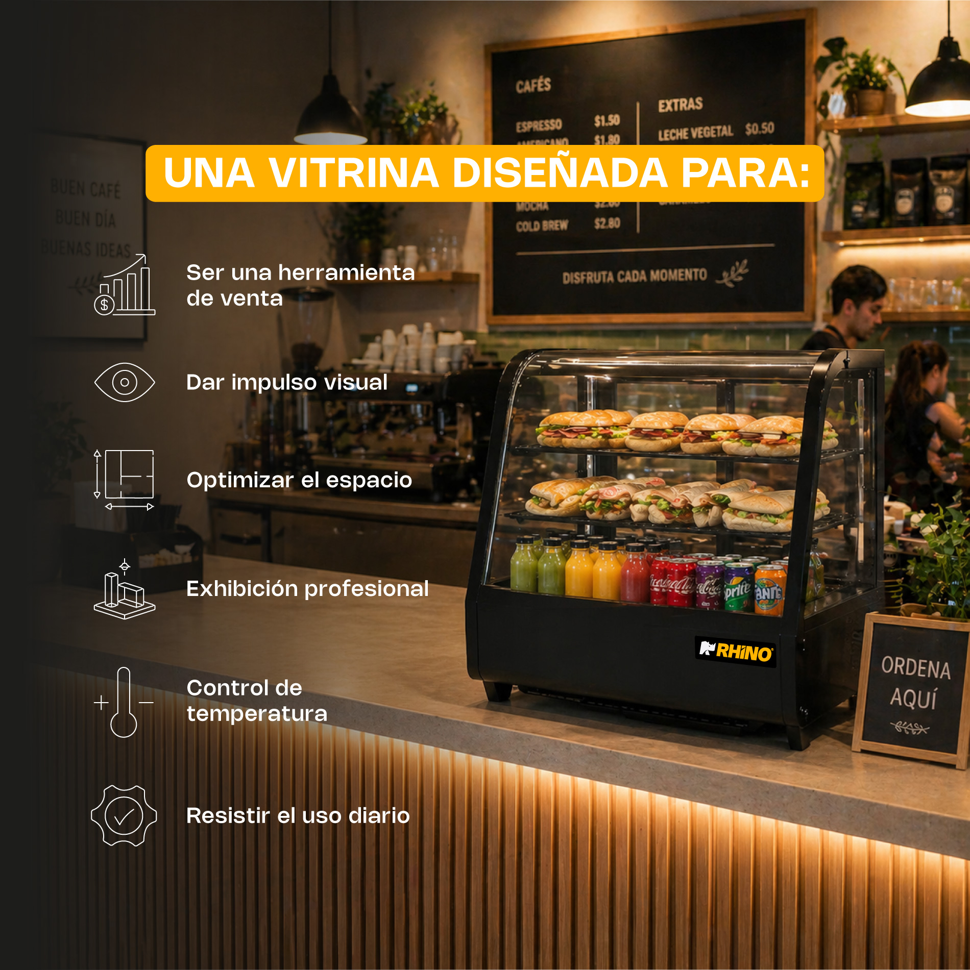 Vitrina Refrigerada de Mostrador 76 L