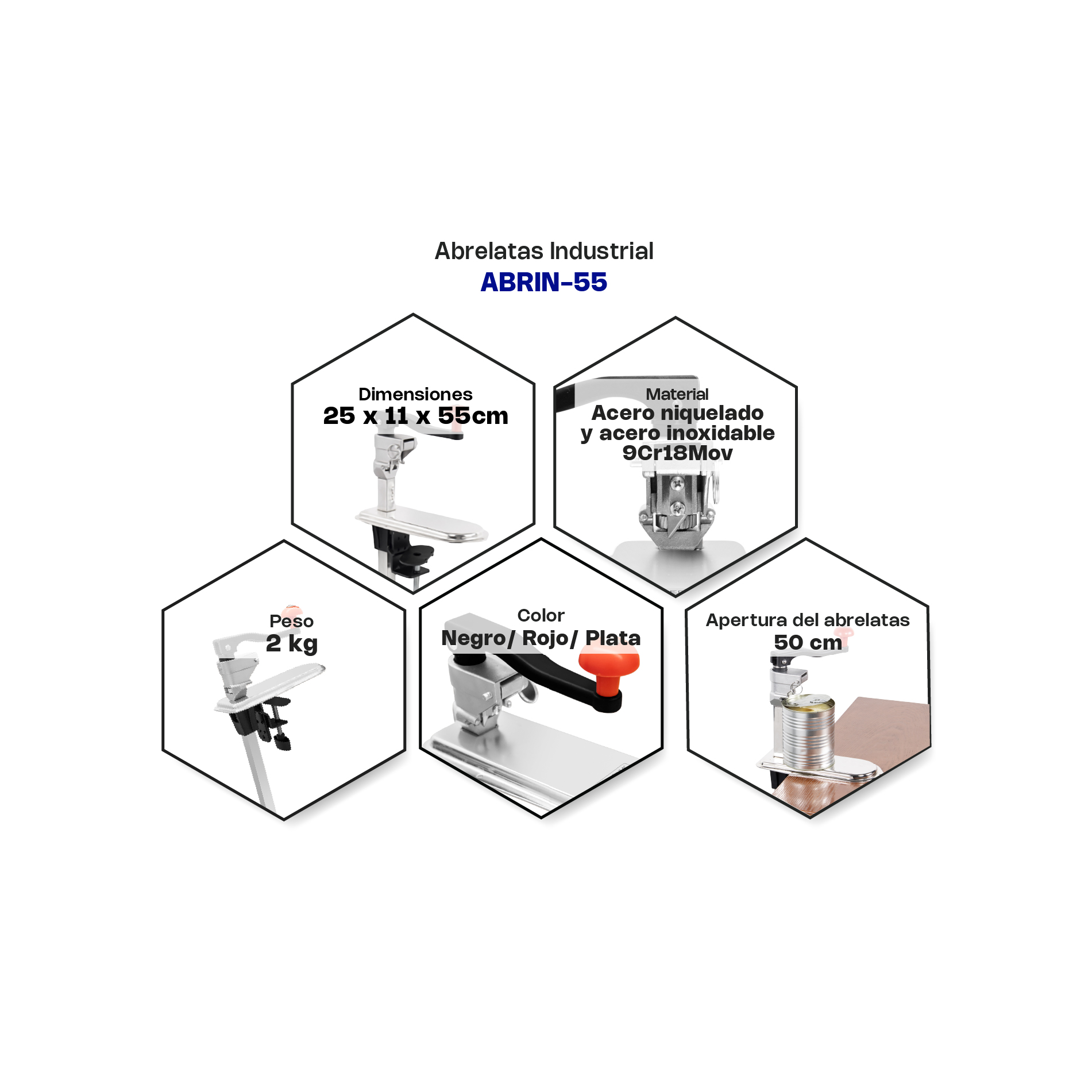 Abrelatas Industrial de 55 cm