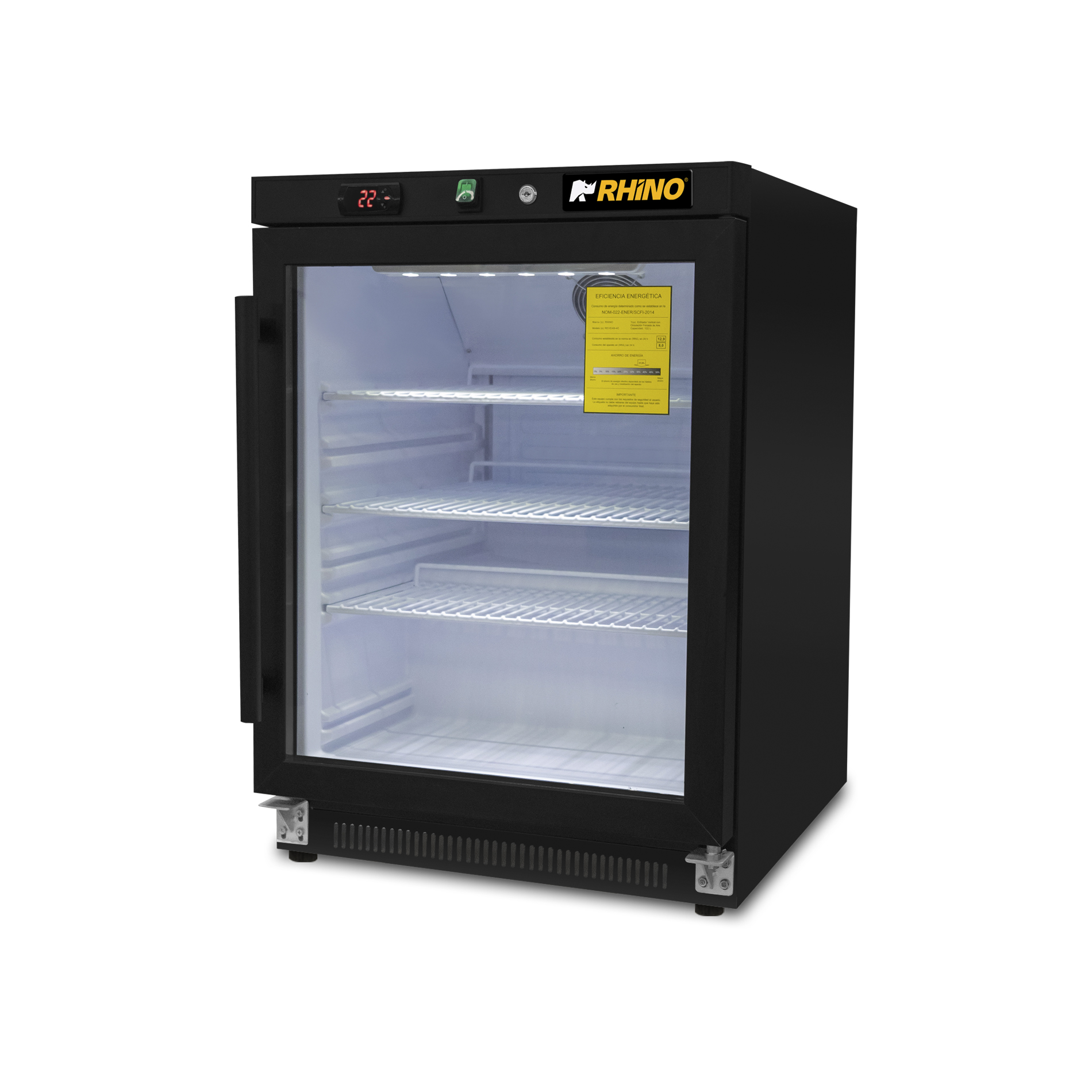 Refrigerador Vertical Puerta de Cristal