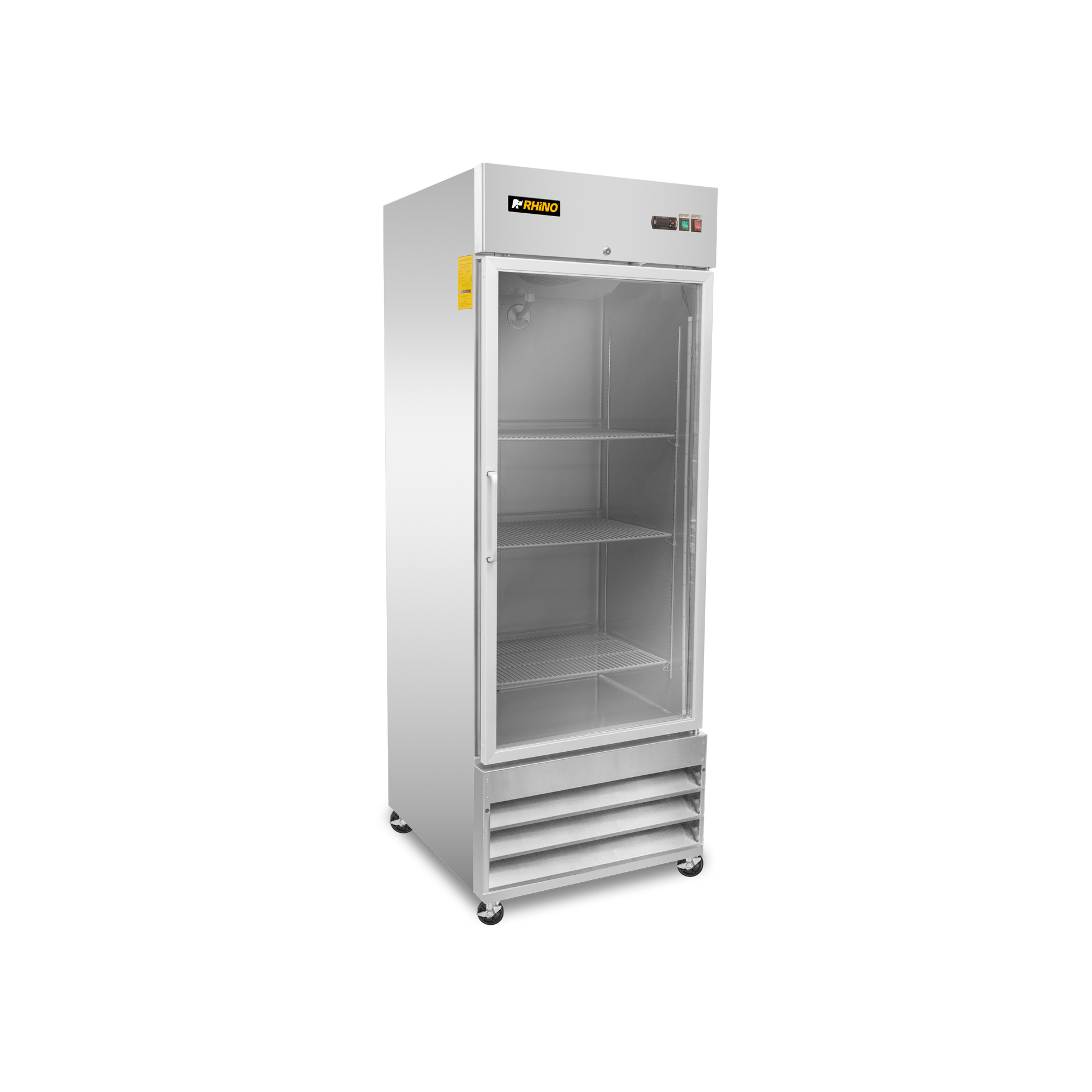 Refrigerador Vertical de Acero Inoxidable con Puerta de Cristal 21 pies