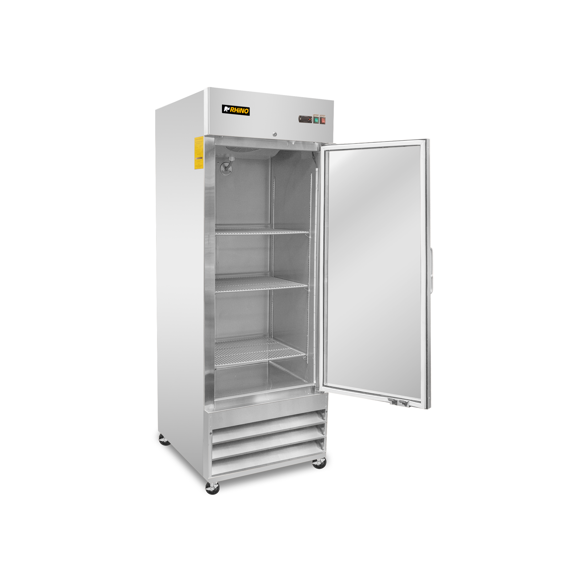 Congelador Vertical de Acero Inoxidable con Puerta de Cristal 21 pies