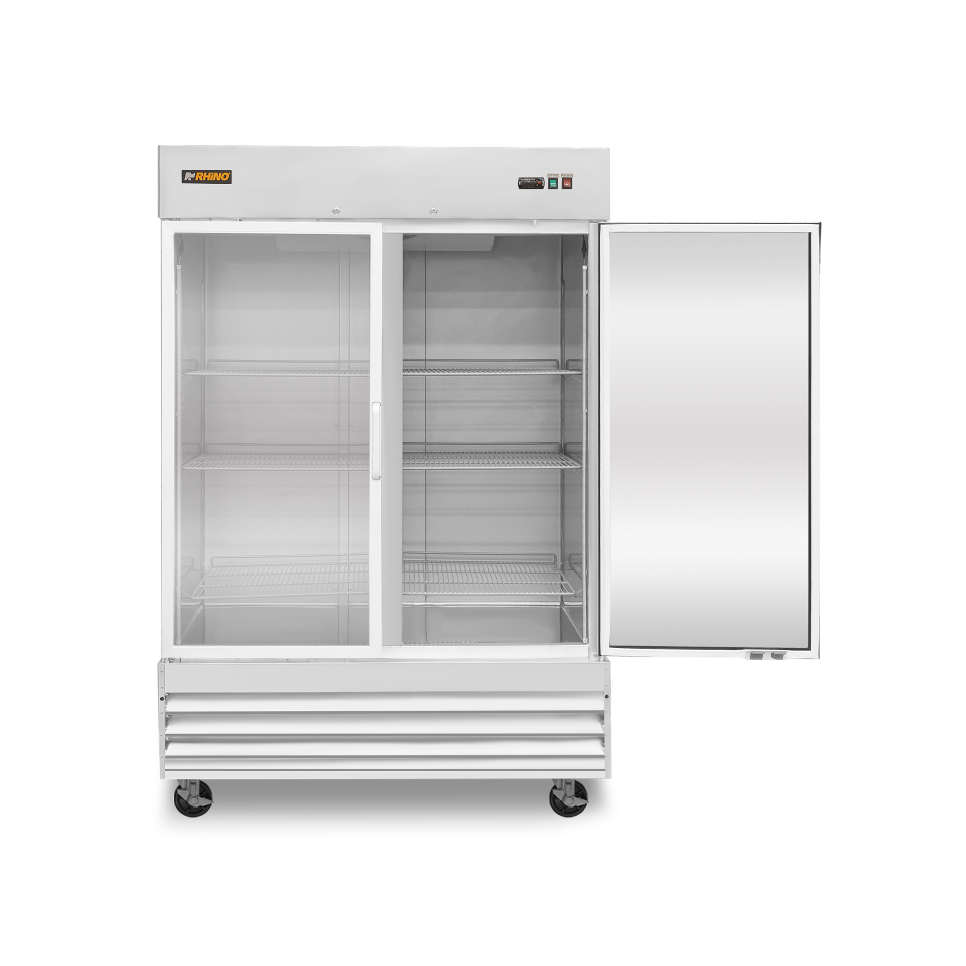 Congelador Vertical de Acero Inoxidable con Puerta de Cristal 41 pies