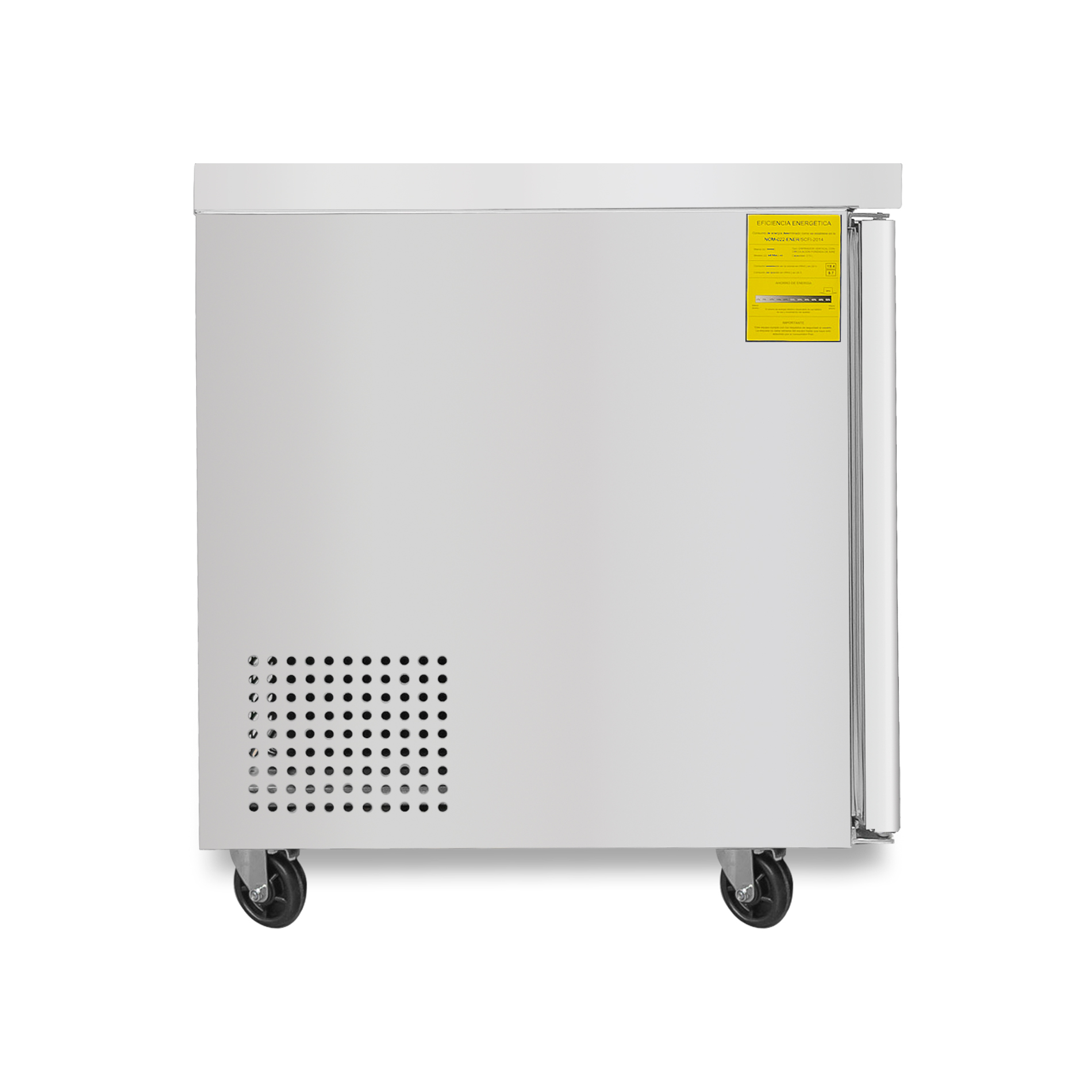 Mesa Refrigerada Bajo Barra de Acero Inoxidable 7.6 pies