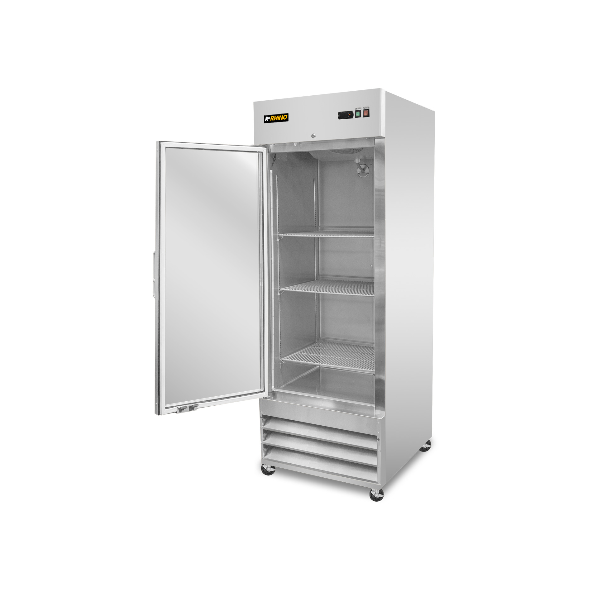 Refrigerador Vertical de Acero Inoxidable con Puerta de Cristal 21 pies