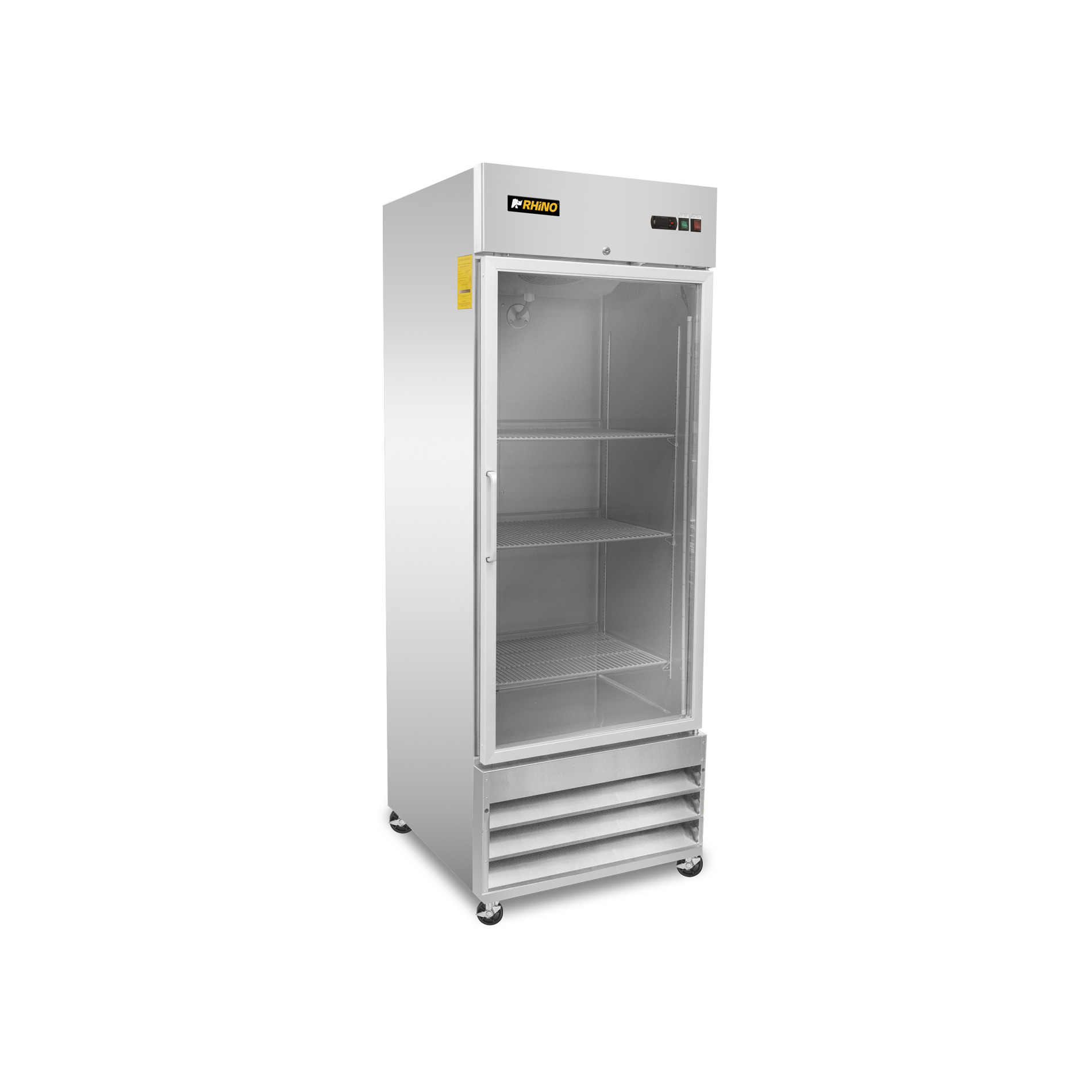 Refrigerador Vertical de Acero Inoxidable con Puerta de Cristal 21 pies