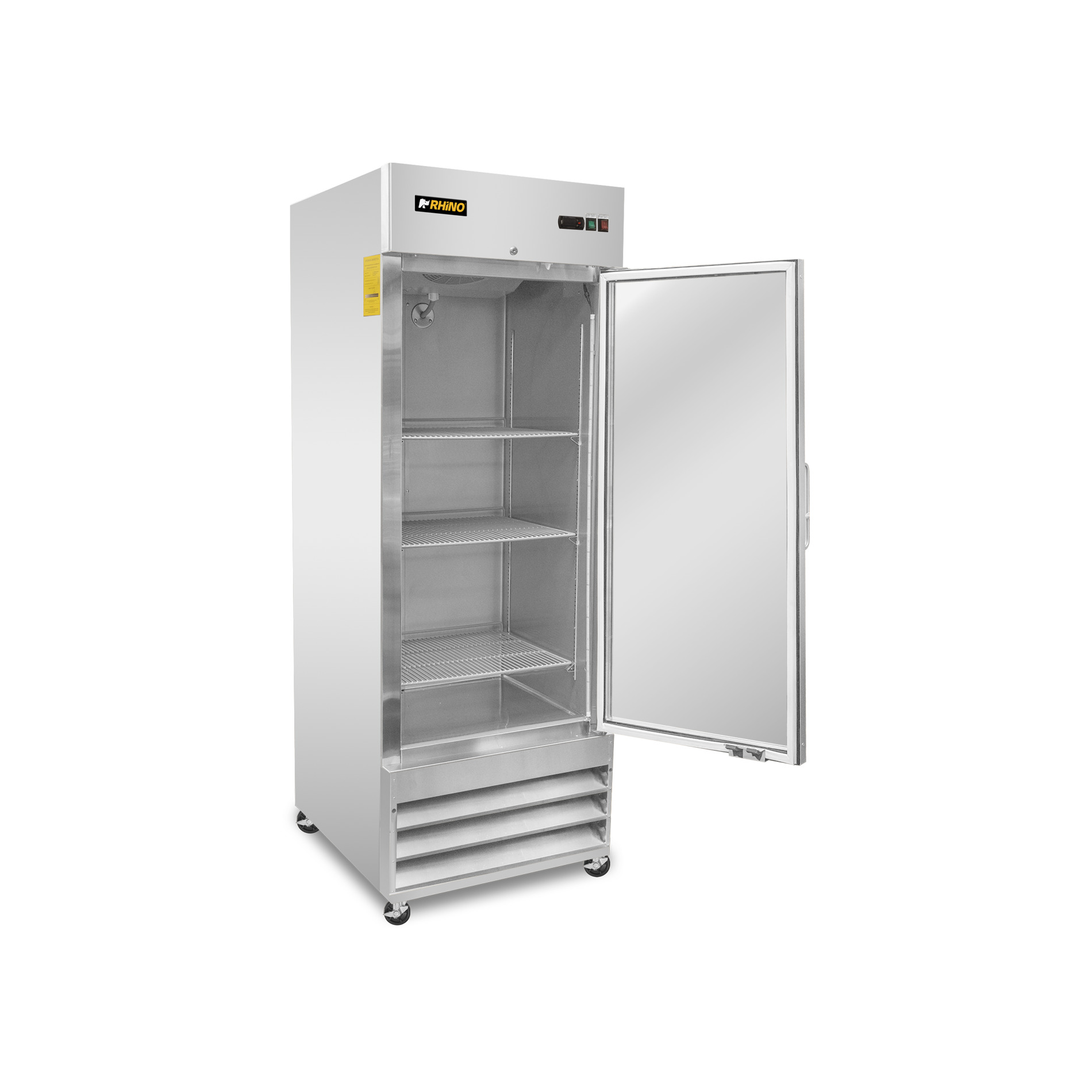 Refrigerador Vertical de Acero Inoxidable con Puerta de Cristal 21 pies
