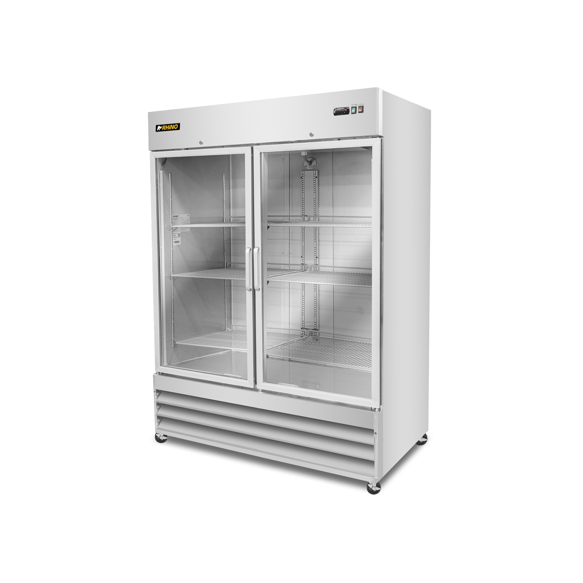 Refrigerador Vertical de Acero Inoxidable con Puerta de Cristal 41 pies