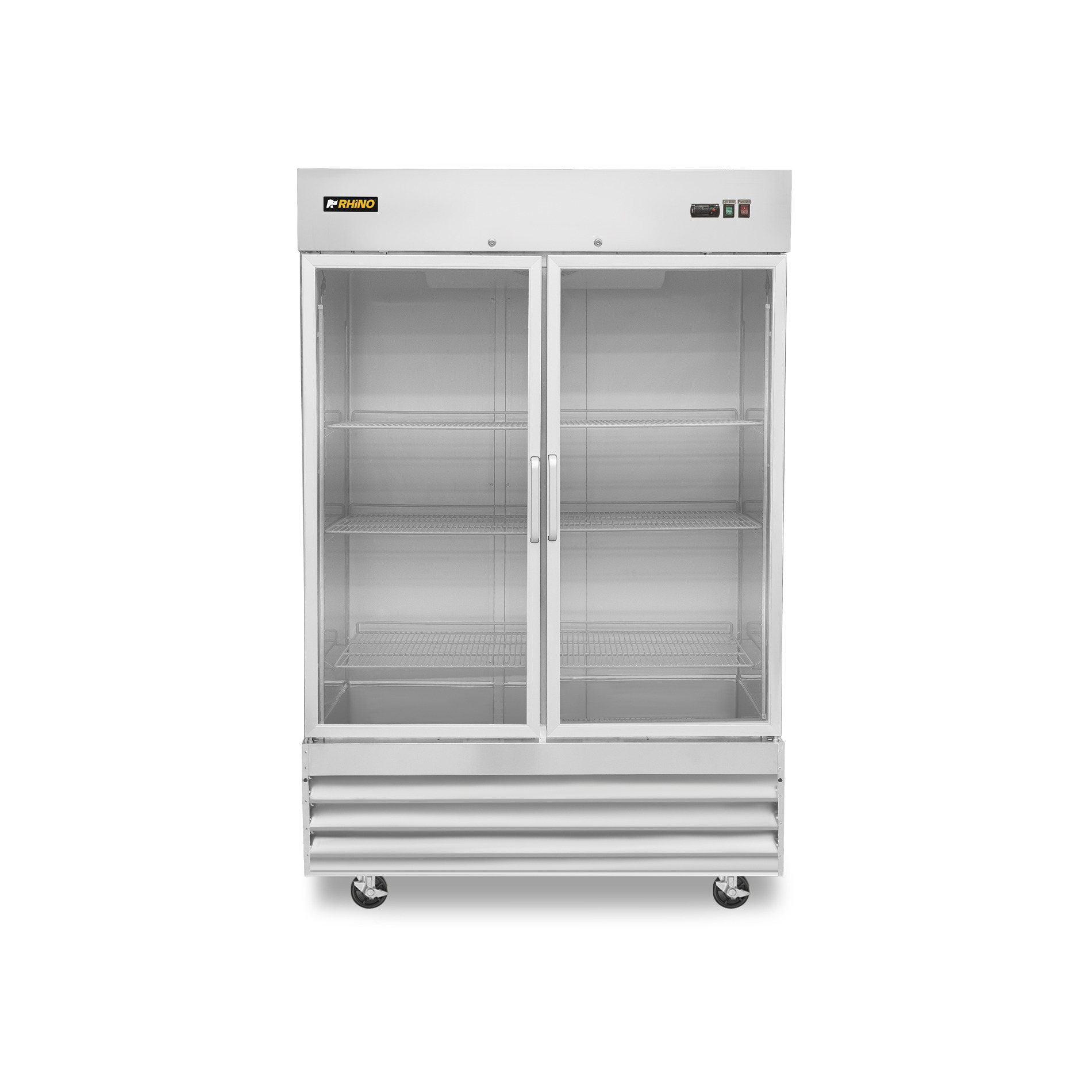 Refrigerador Vertical de Acero Inoxidable con Puerta de Cristal 41 pies